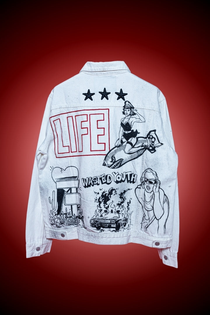 WASTED YOUTH' VALKYRE HAND PAINTED JACKET – Valkyre WASTED YOUTH' VALKYRE HAND PAINTED JACKET – Valkyre