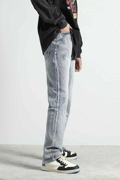 STRAIGHT FIT ZIPPED VALKYRE JEANS