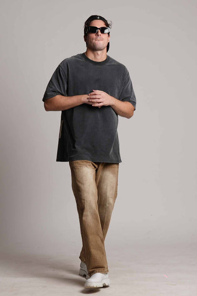 BROWN WASHED STRAIGHT FIT VALKYRE JEANS