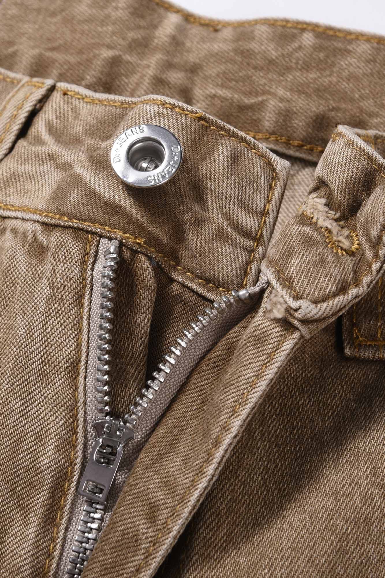 BROWN WASHED STRAIGHT FIT VALKYRE JEANS