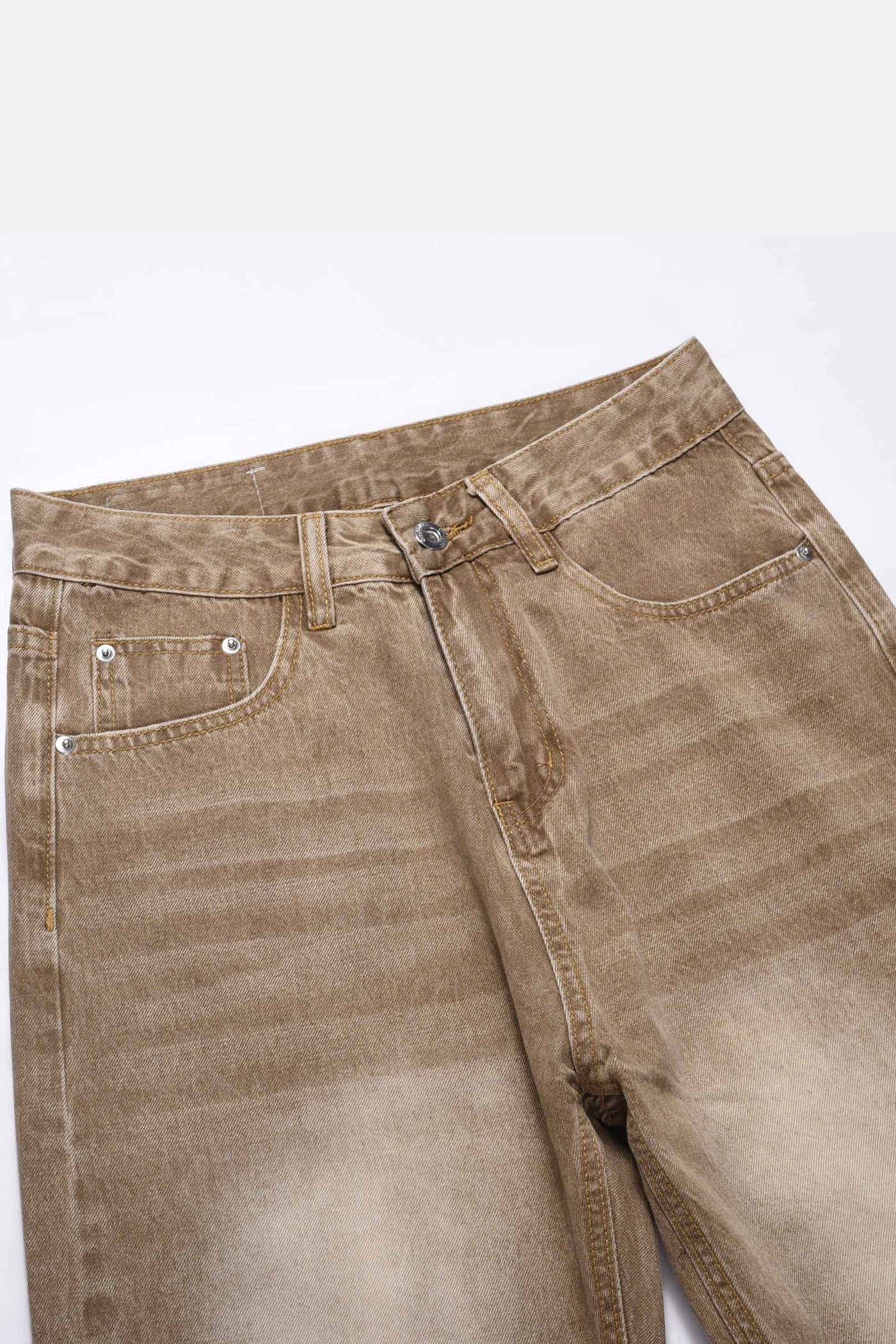BROWN WASHED STRAIGHT FIT VALKYRE JEANS