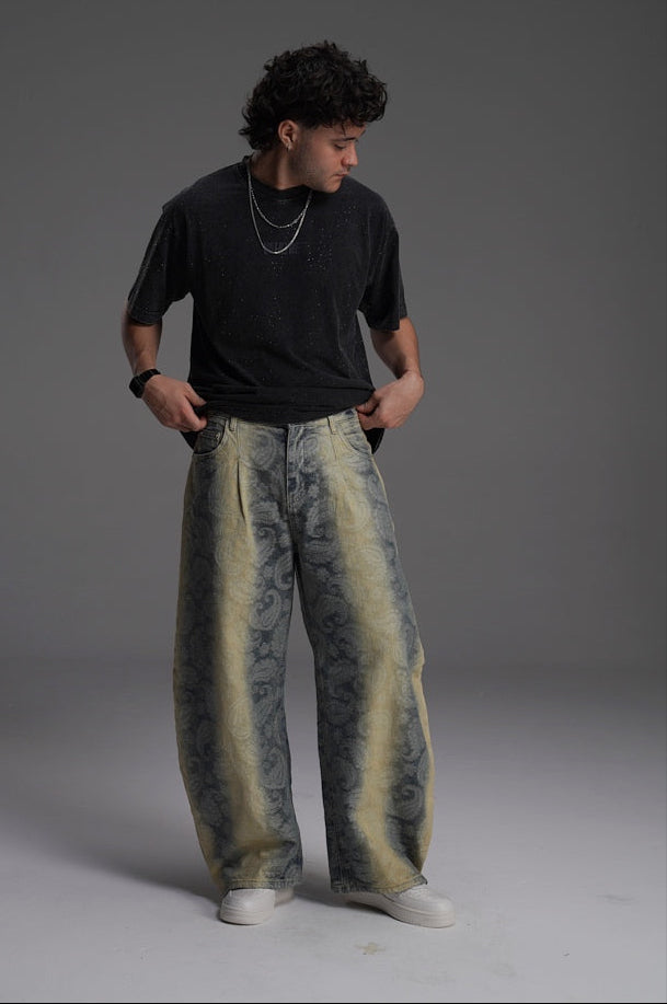 SHADOW PAISLEY UNISEX VALKYRE FABRIC JEANS