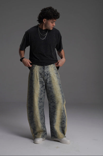 SHADOW PAISLEY UNISEX VALKYRE FABRIC JEANS