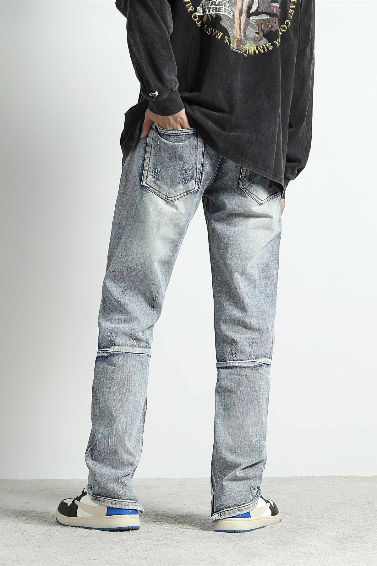 STRAIGHT FIT ZIPPED VALKYRE JEANS