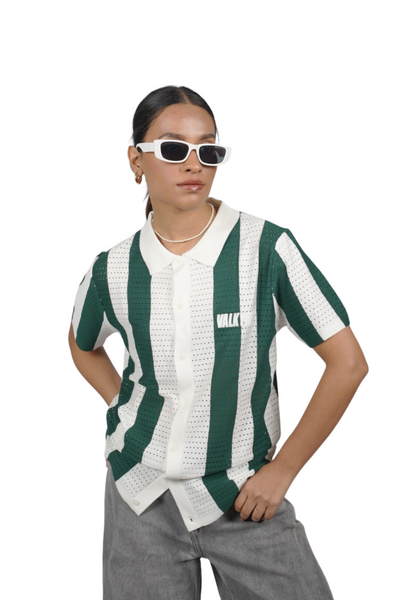 'HOME RUN' VALKYRE GREEN/WHITE BASEBALL SHIRT