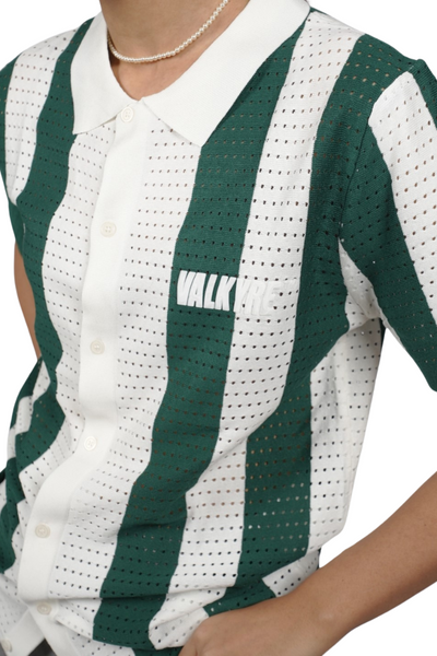 'HOME RUN' VALKYRE GREEN/WHITE BASEBALL SHIRT