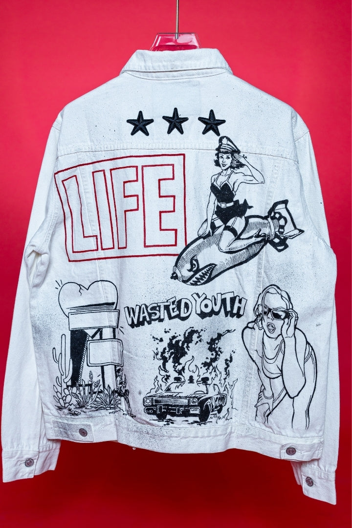 ‘WASTED YOUTH’ VALKYRE HAND PAINTED JACKET