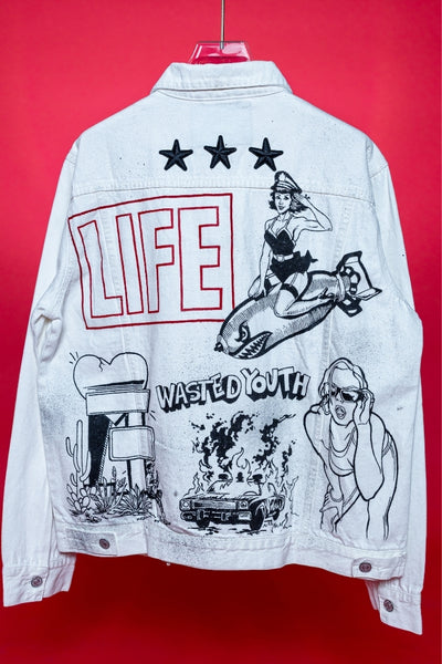 ‘WASTED YOUTH’ VALKYRE HAND PAINTED JACKET