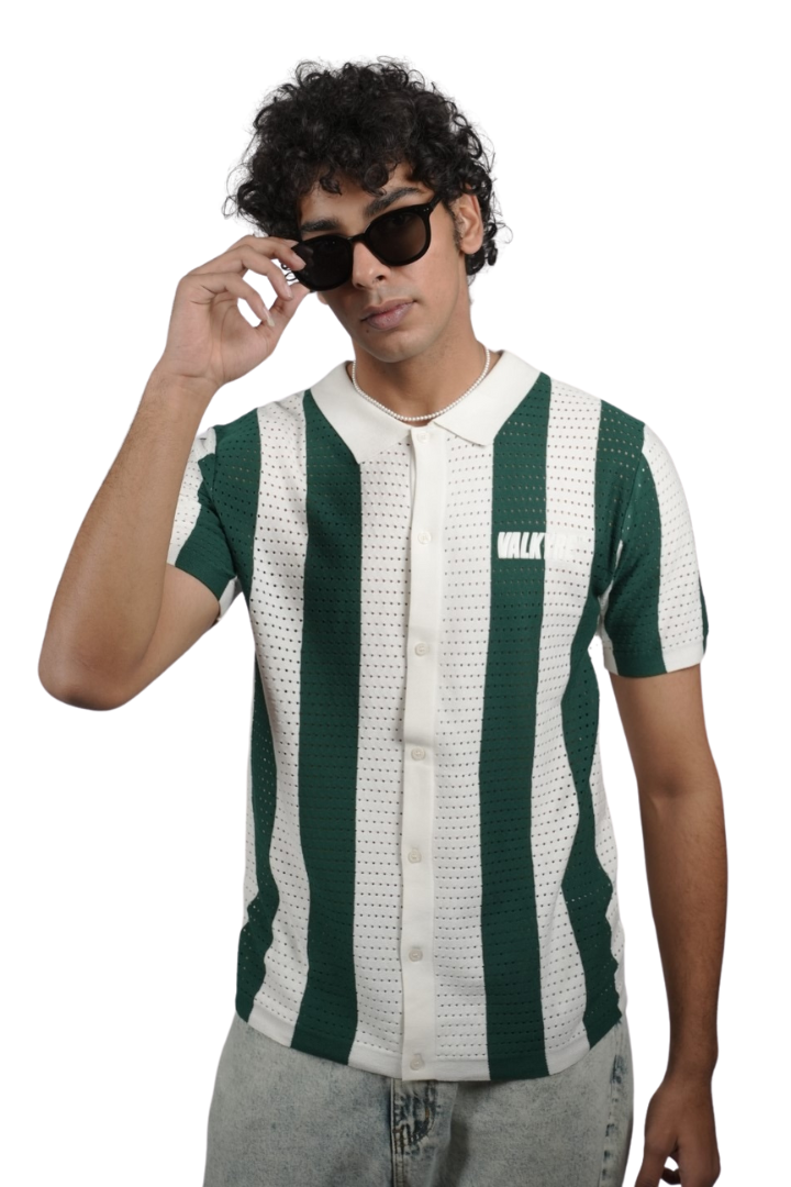 'HOME RUN' VALKYRE GREEN/WHITE BASEBALL SHIRT