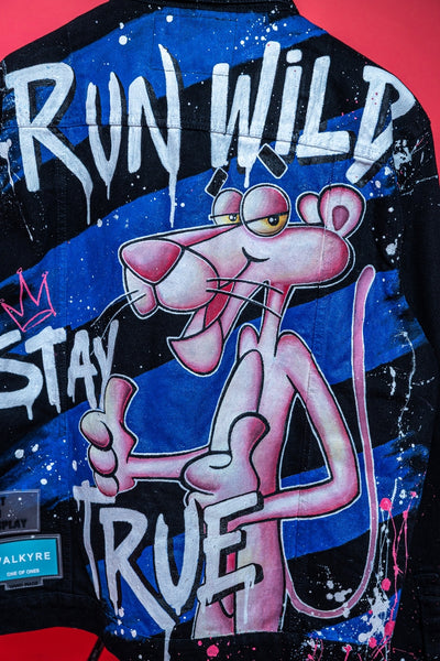'RUN WILD, STAY TRUE' VALKYRE HAND PAINTED JACKET