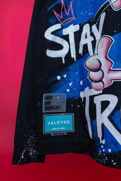 'RUN WILD, STAY TRUE' VALKYRE HAND PAINTED JACKET