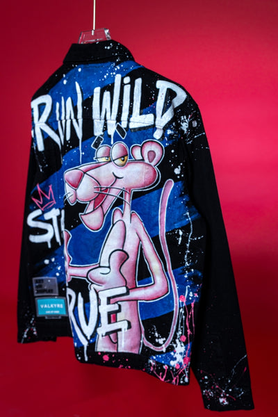 'RUN WILD, STAY TRUE' VALKYRE HAND PAINTED JACKET