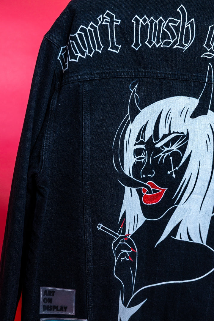 'CAN'T RUSH GREATNESS' VALKYRE HAND PAINTED JACKET