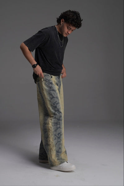SHADOW PAISLEY UNISEX VALKYRE FABRIC JEANS