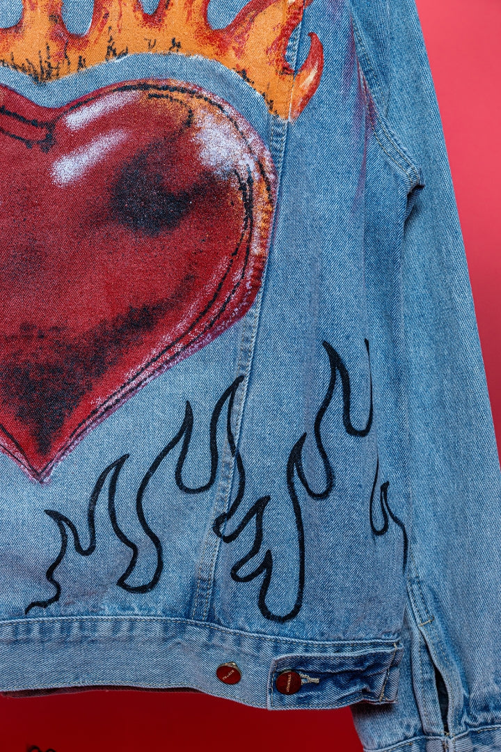 ‘LOVE DON’T FADE’ VALKYRE HAND PAINTED JACKET