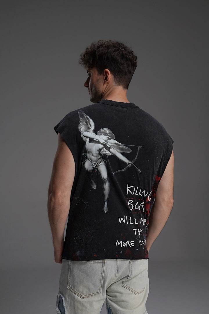 ‘LOVE IS WAR’ VALKYRE SLEEVELESS TOP