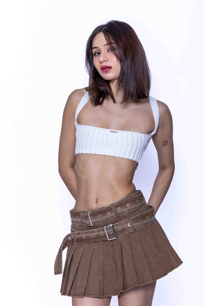 'SANDSTORM PLEATS' VALKYRE DENIM SKIRTS - S3