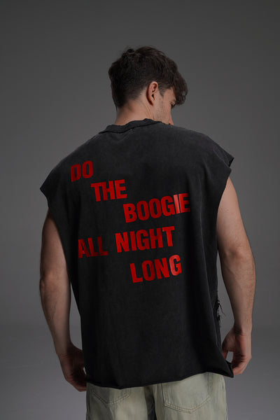 ‘BOOGIE ALL NIGHT LONG’ VALKYRE SLEEVELESS TOP