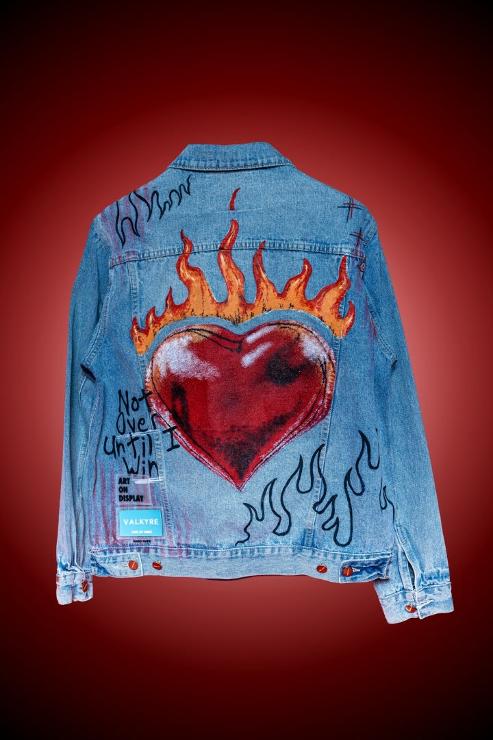 ‘LOVE DON’T FADE’ VALKYRE HAND PAINTED JACKET