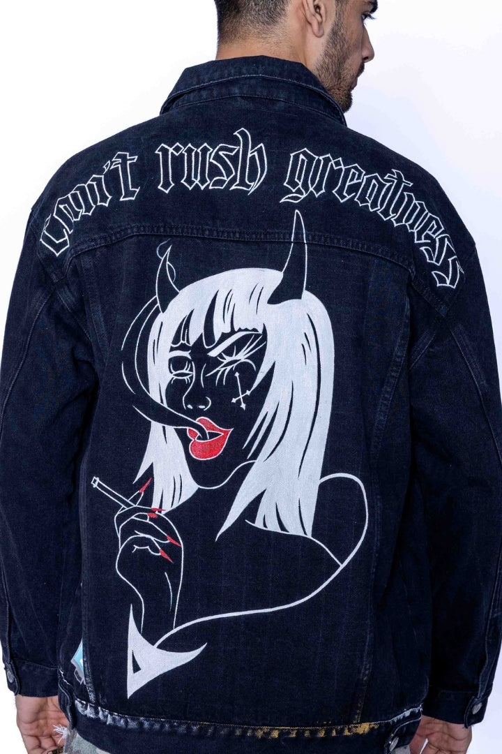 'CAN'T RUSH GREATNESS' VALKYRE HAND PAINTED JACKET