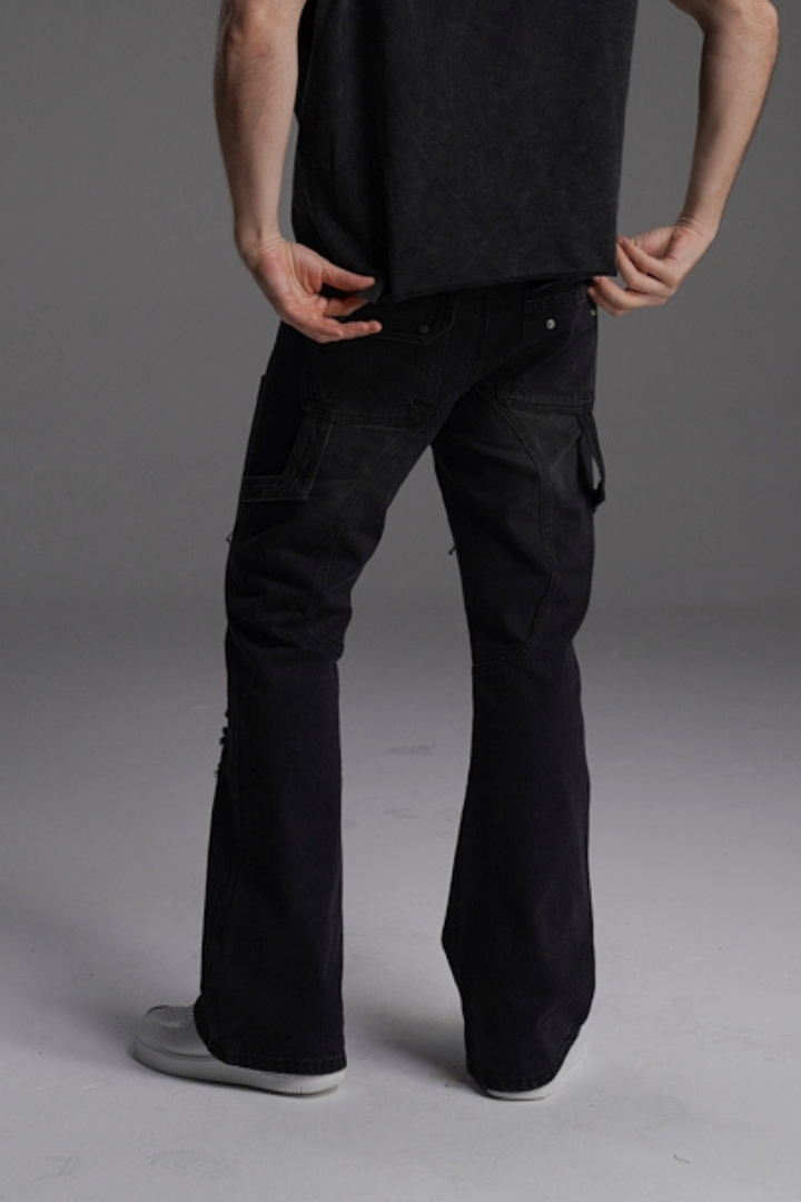 RIPPED TO RIOT FLARED VALKYRE JEANS