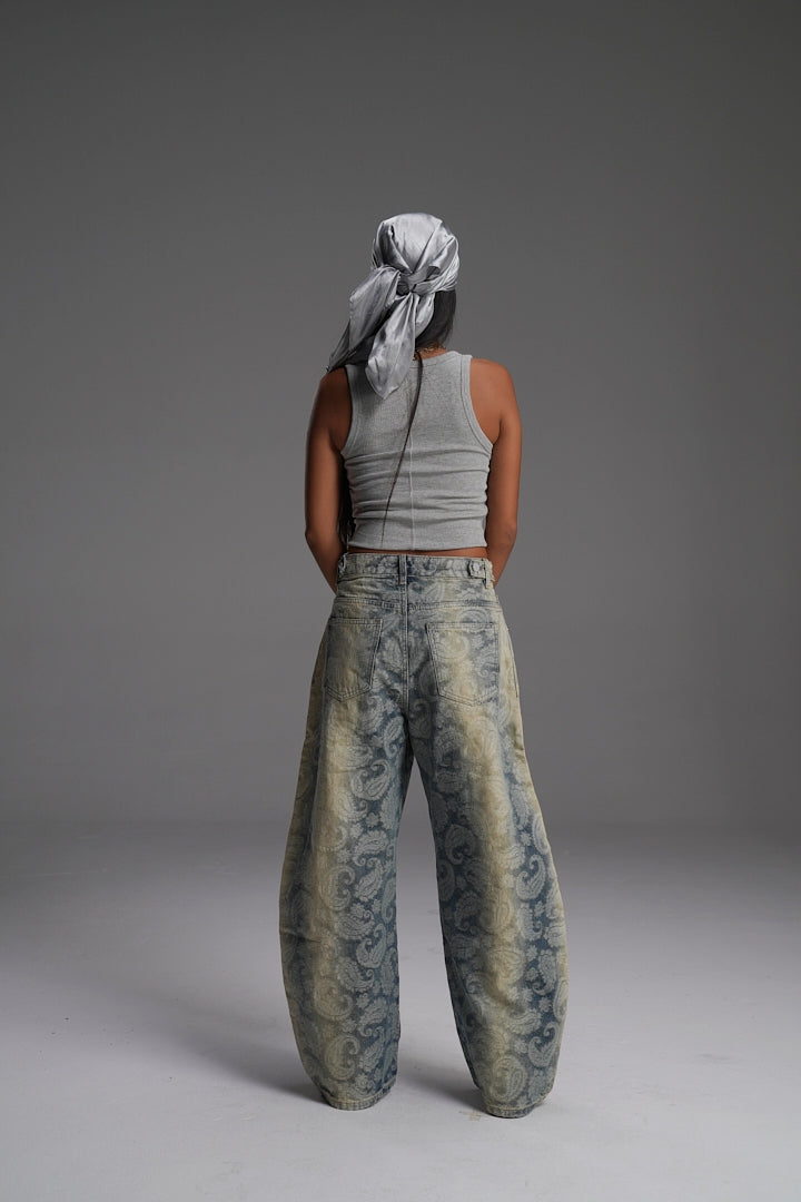 SHADOW PAISLEY UNISEX VALKYRE FABRIC JEANS