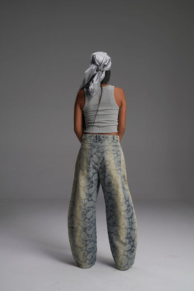 SHADOW PAISLEY UNISEX VALKYRE FABRIC JEANS
