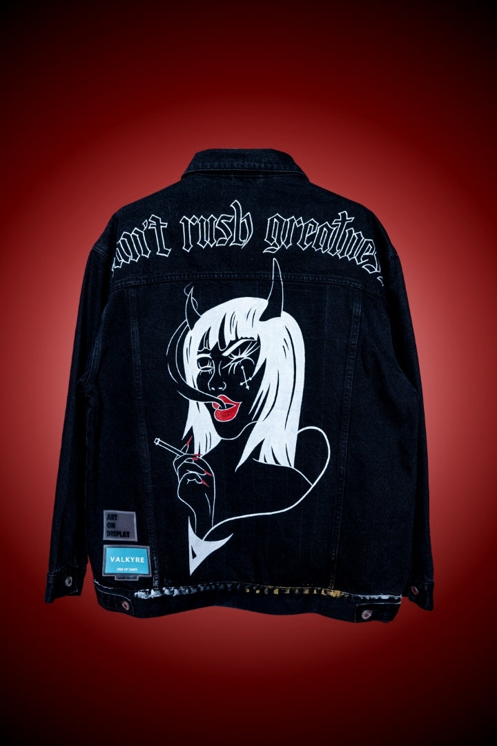 'CAN'T RUSH GREATNESS' VALKYRE HAND PAINTED JACKET
