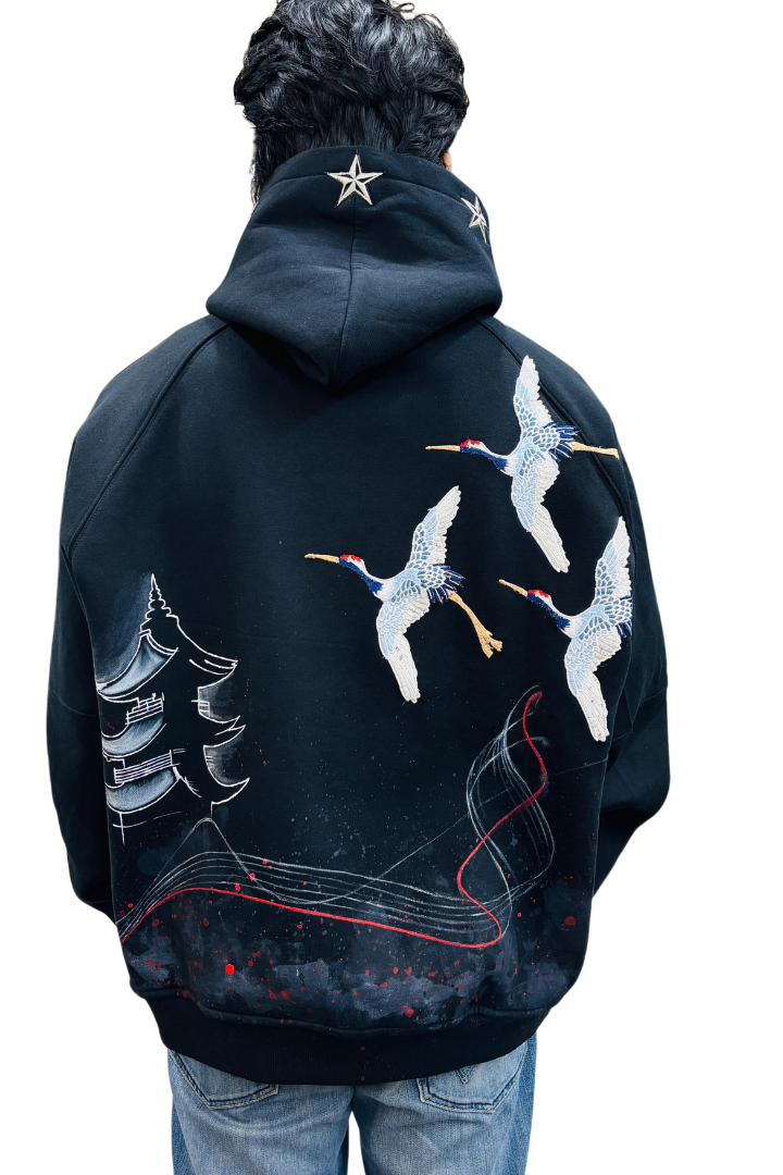 ‘SACRED JOURNEY’ VALKYRE HAND PAINTED HOODIE