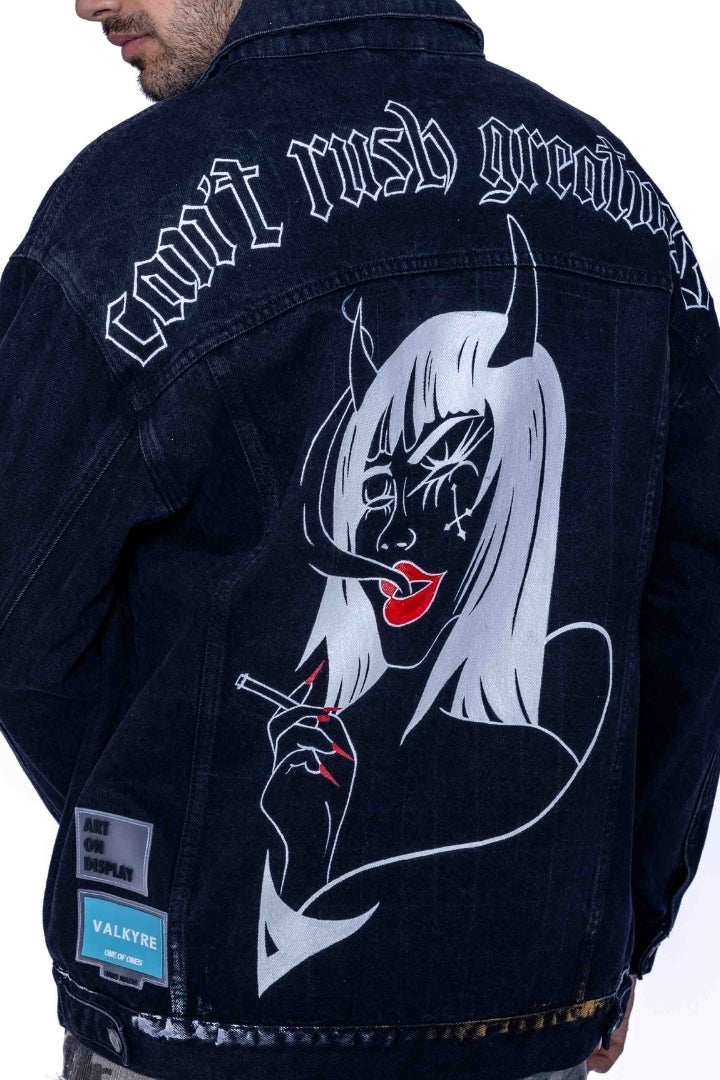 'CAN'T RUSH GREATNESS' VALKYRE HAND PAINTED JACKET