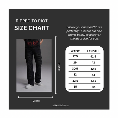 RIPPED TO RIOT FLARED VALKYRE JEANS