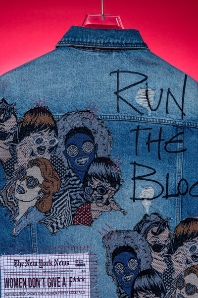 ‘RUN THE BLOCK’ VALKYRE HAND PAINTED JACKET