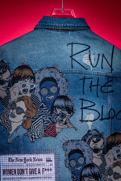 ‘RUN THE BLOCK’ VALKYRE HAND PAINTED JACKET