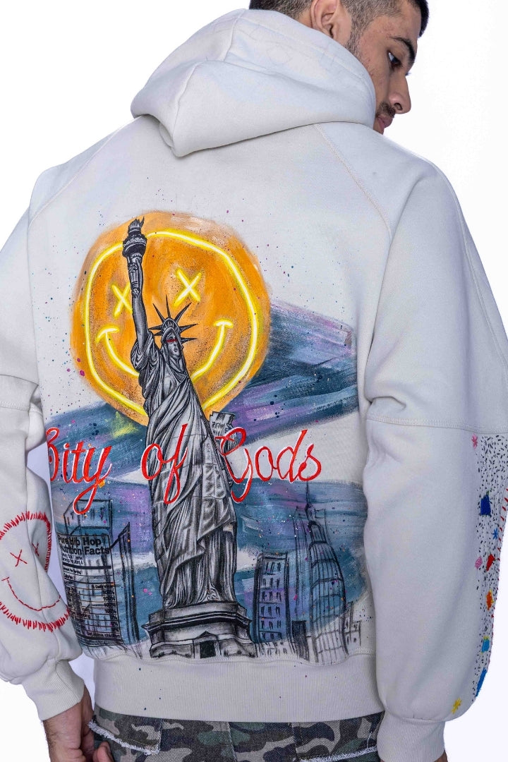 ‘GOD MODE NYC’ VALKYRE HAND PAINTED HOODIE
