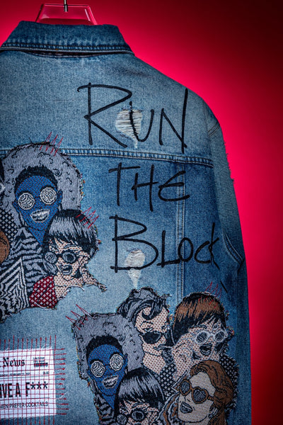 ‘RUN THE BLOCK’ VALKYRE HAND PAINTED JACKET