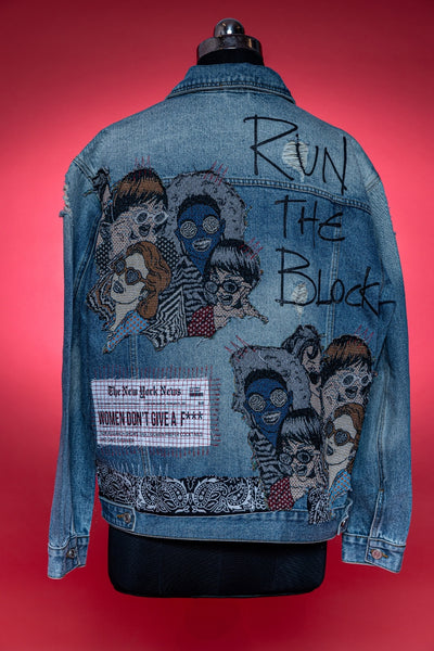 ‘RUN THE BLOCK’ VALKYRE HAND PAINTED JACKET