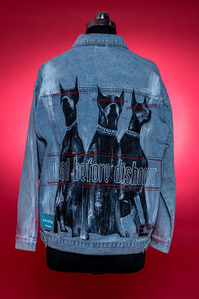 ‘DEATH BEFORE DISHONOR’ VALKYRE HAND PAINTED JACKET 3.0