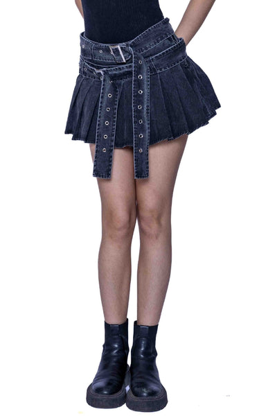 'DOUBLE BUCKLE' VALKYRE DENIM SKIRTS - S3