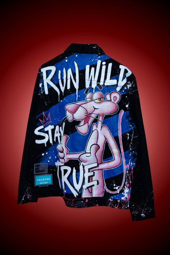 'RUN WILD, STAY TRUE' VALKYRE HAND PAINTED JACKET