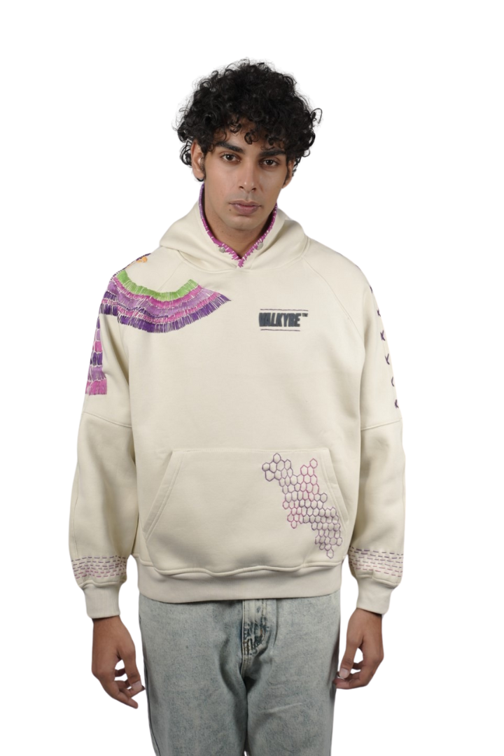 'SIDEWING SPIRIT' VALKYRE EMBROIDERED HOODIE