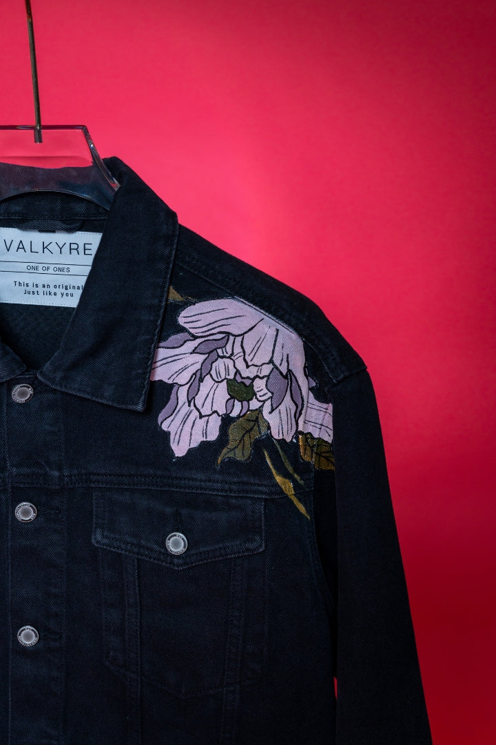‘INK AND PETALS’ VALKYRE HAND PAINTED JACKET