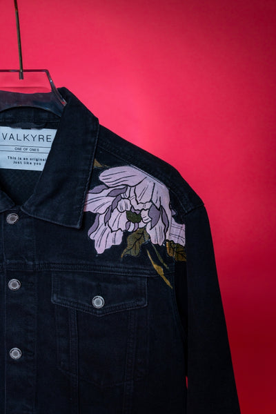 ‘INK AND PETALS’ VALKYRE HAND PAINTED JACKET