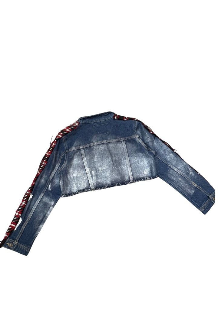 SILVER BRUSHED LOVE HAND PAINTED VALKYRE JACKET