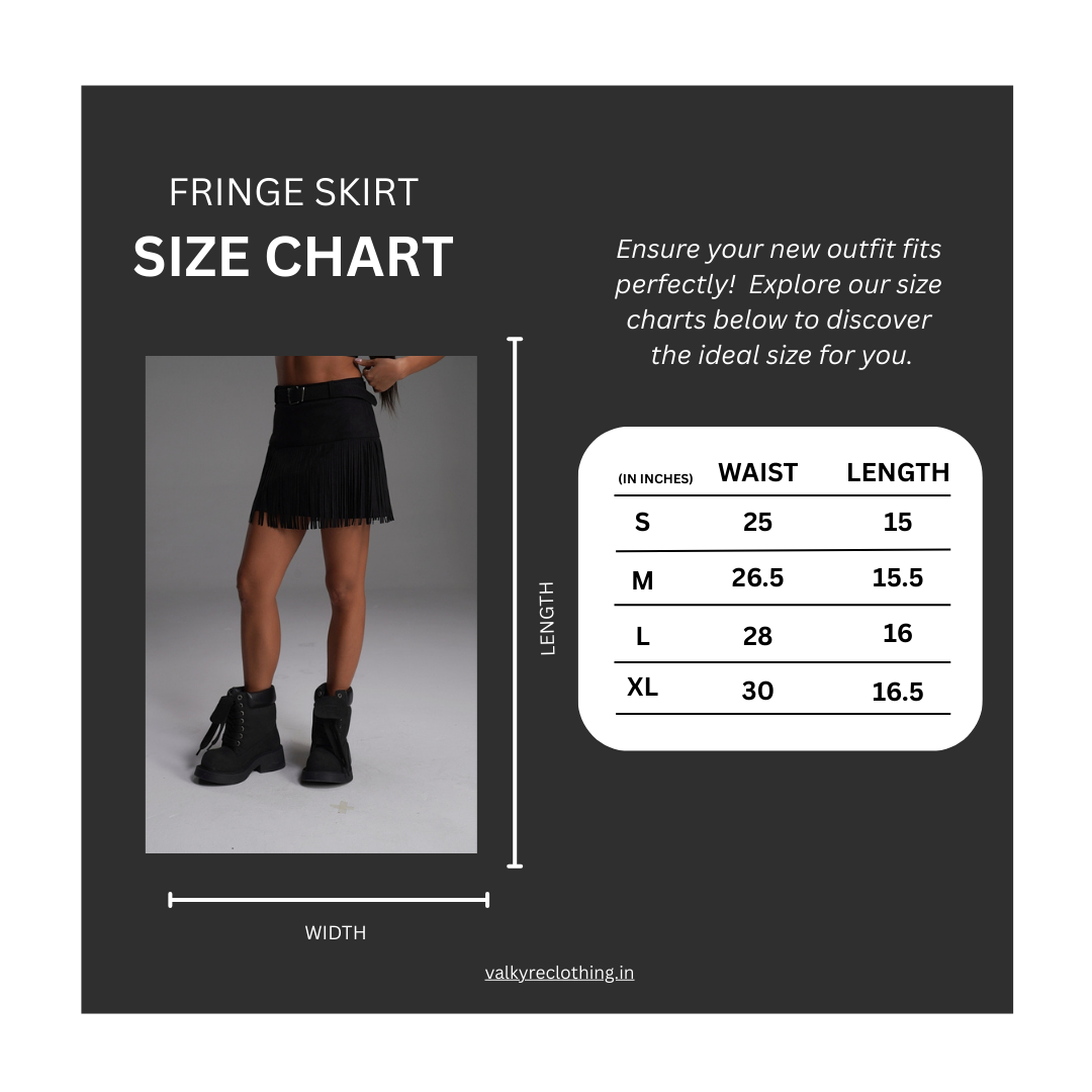 BLACK FRINGE VALKYRE SKIRT