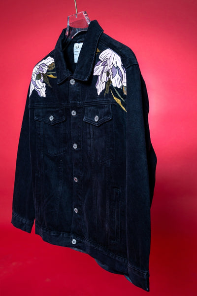‘INK AND PETALS’ VALKYRE HAND PAINTED JACKET