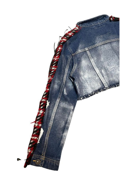 SILVER BRUSHED LOVE HAND PAINTED VALKYRE JACKET