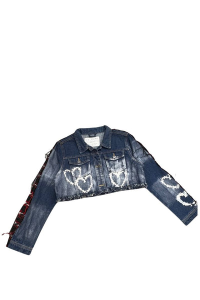 SILVER BRUSHED LOVE HAND PAINTED VALKYRE JACKET