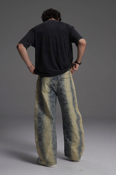 SHADOW PAISLEY UNISEX VALKYRE FABRIC JEANS