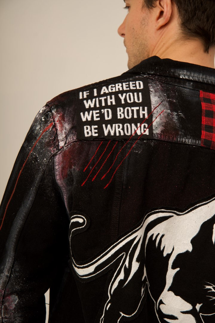 PANTHER 'POWER TO THE PEOPLE' BLACK VALKYRE JACKET