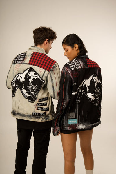 PANTHER 'POWER TO THE PEOPLE' OFF WHITE VALKYRE JACKET